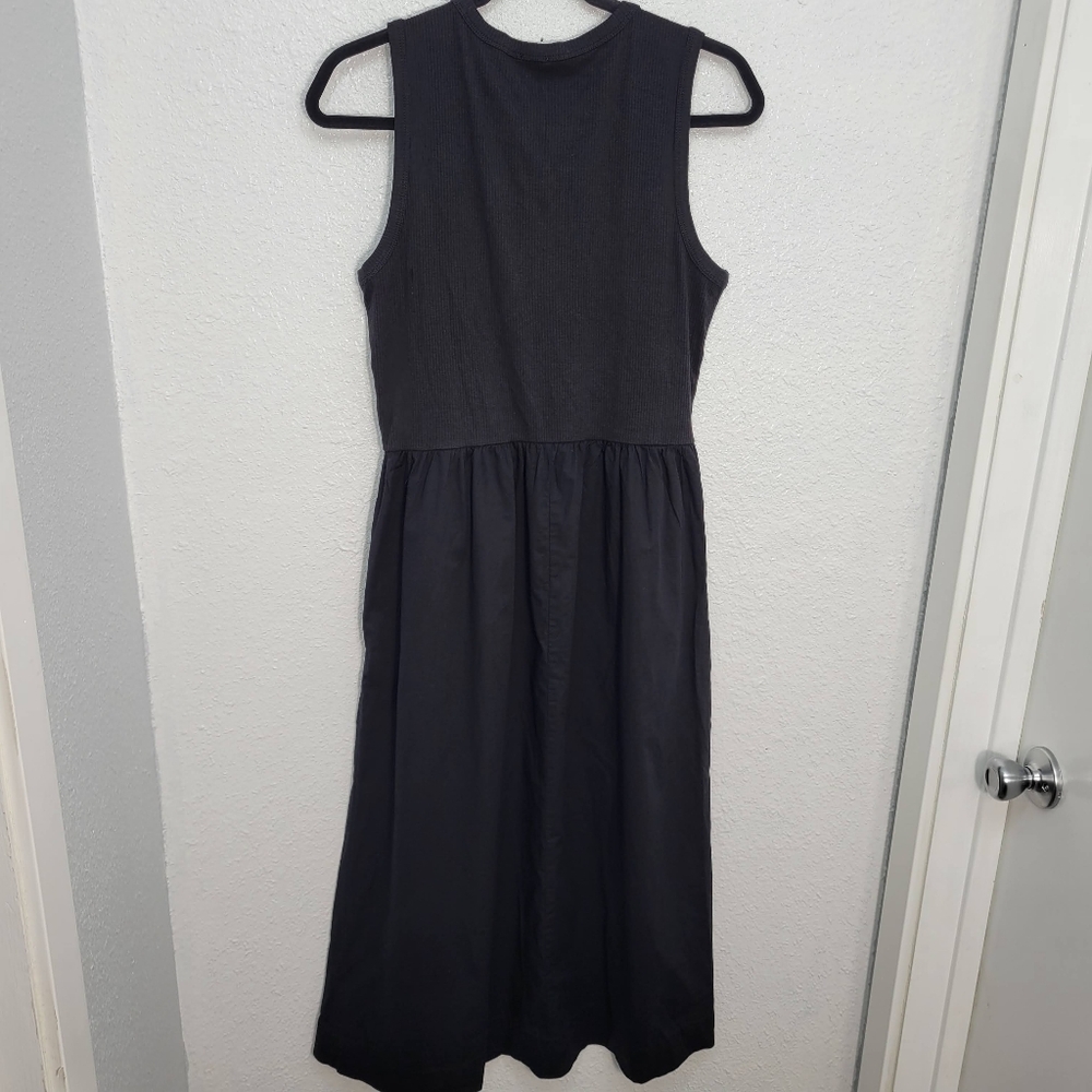 J Crew Factory Ribbed-knit mixy dress CJ264 Size M NWT Black Capsule Wardrobe - Picture 3 of 6